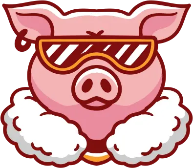 One Side Business - Cool pig with sunglasses and fluffy jacket